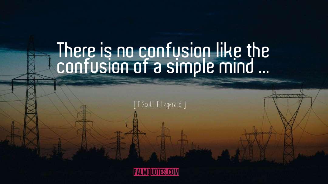 Confusion Reigns Supreme quotes by F Scott Fitzgerald