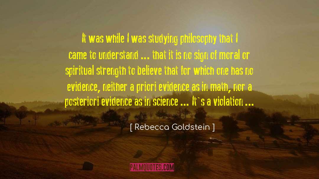 Congenial Spiritual quotes by Rebecca Goldstein