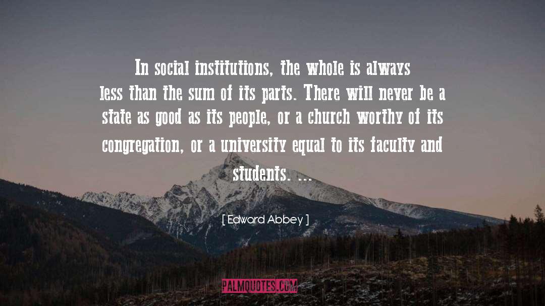 Congregation quotes by Edward Abbey
