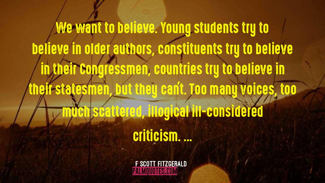 Congressmen quotes by F Scott Fitzgerald