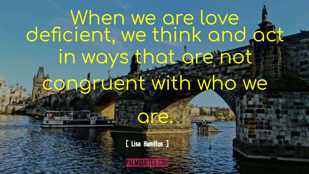 Congruent quotes by Lisa Hamilton