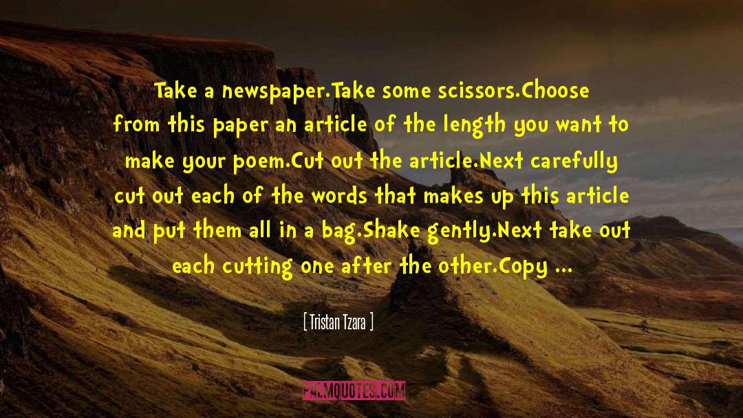 Conjuror Scissors quotes by Tristan Tzara