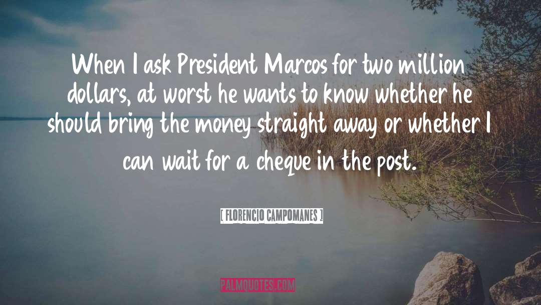 Conmemorativo Marcos quotes by Florencio Campomanes