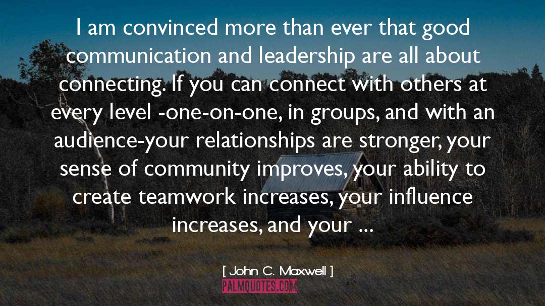 Connect quotes by John C. Maxwell