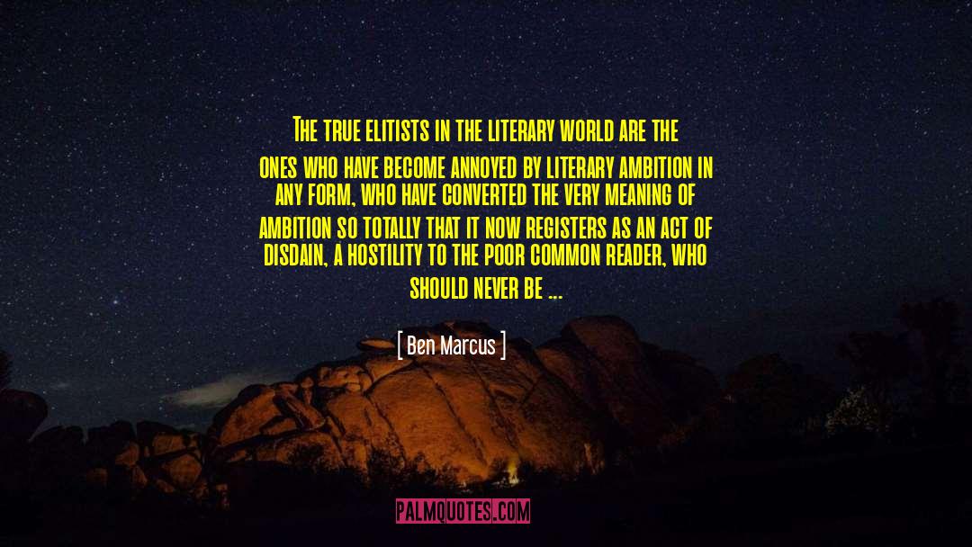 Connecting To Literature quotes by Ben Marcus