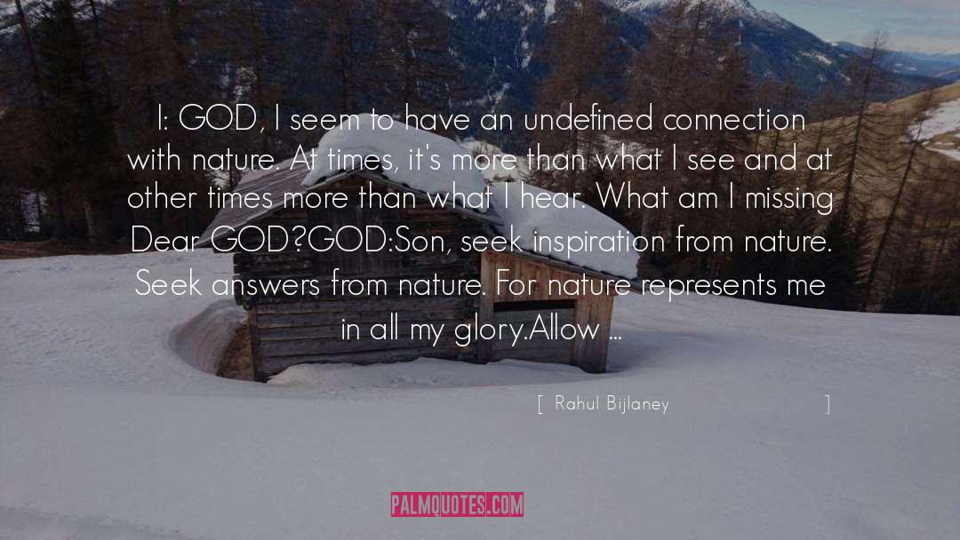 Connection With Nature quotes by Rahul Bijlaney