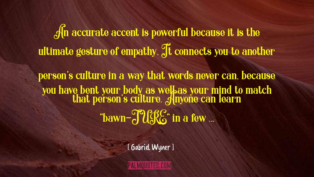 Connects quotes by Gabriel Wyner