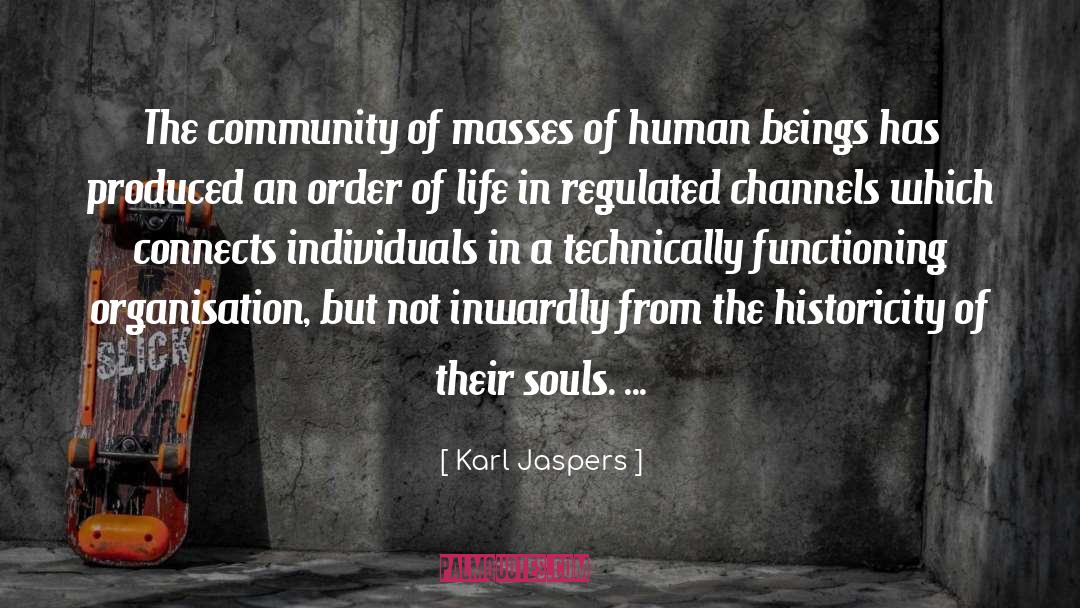 Connects quotes by Karl Jaspers