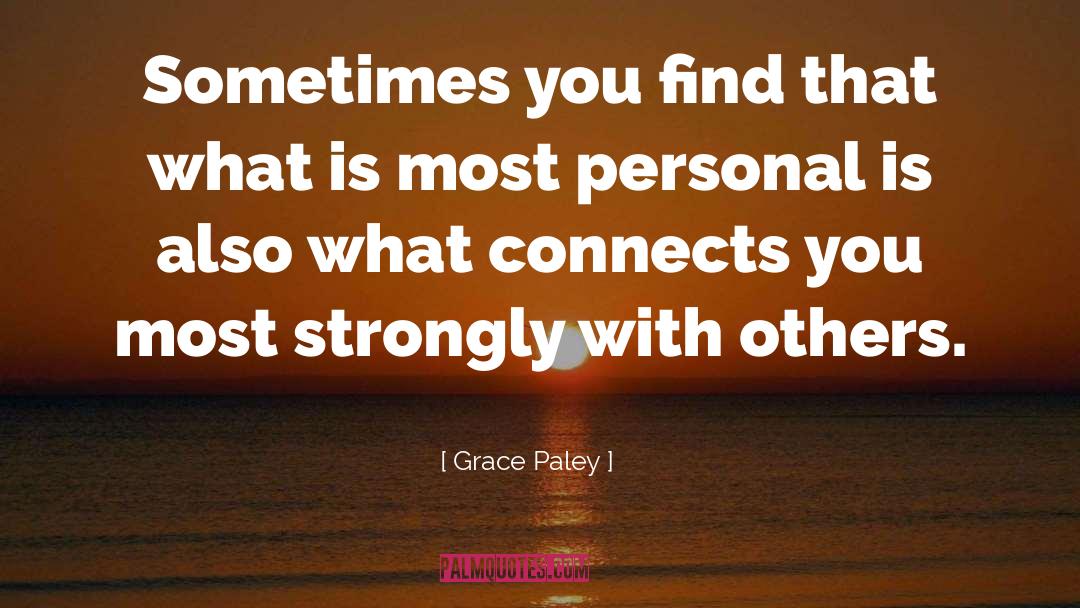 Connects quotes by Grace Paley