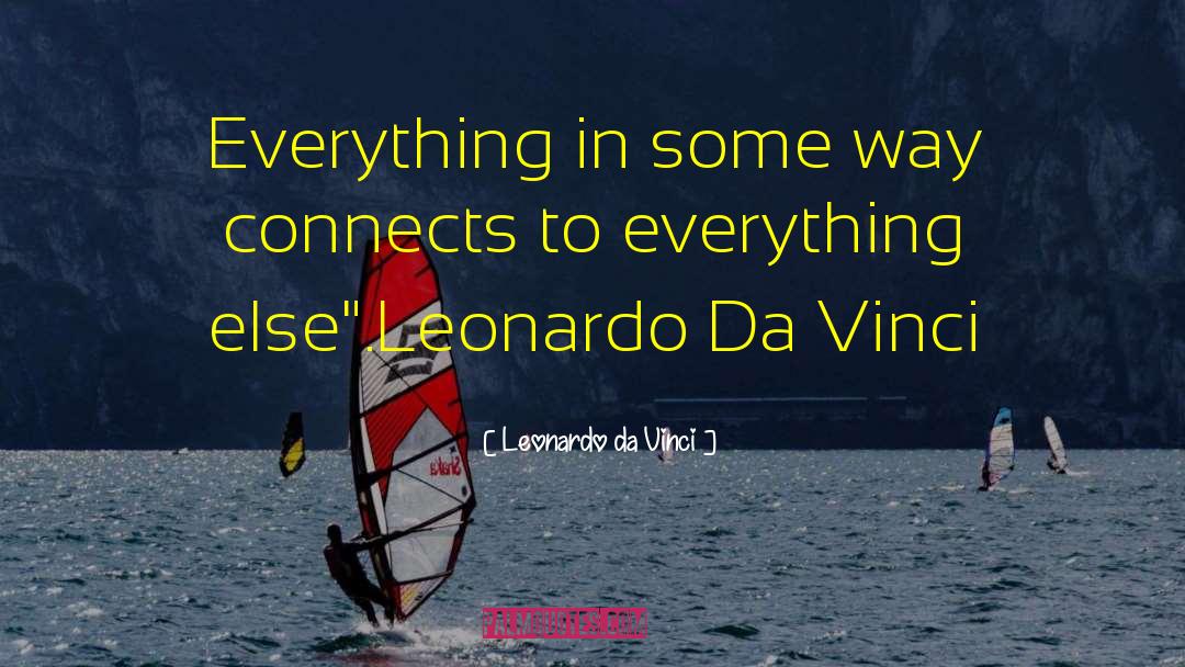 Connects quotes by Leonardo Da Vinci