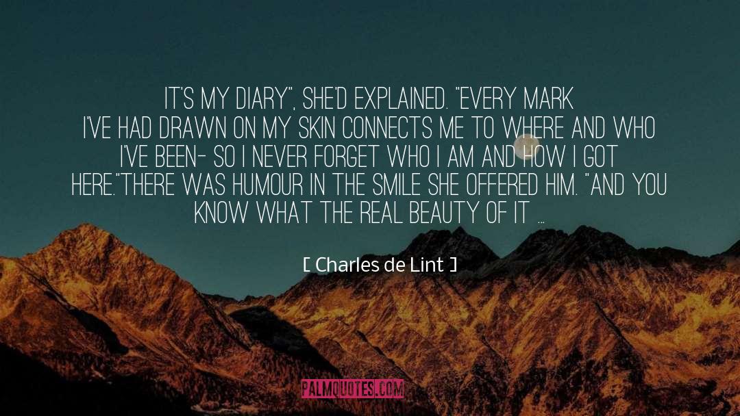 Connects quotes by Charles De Lint