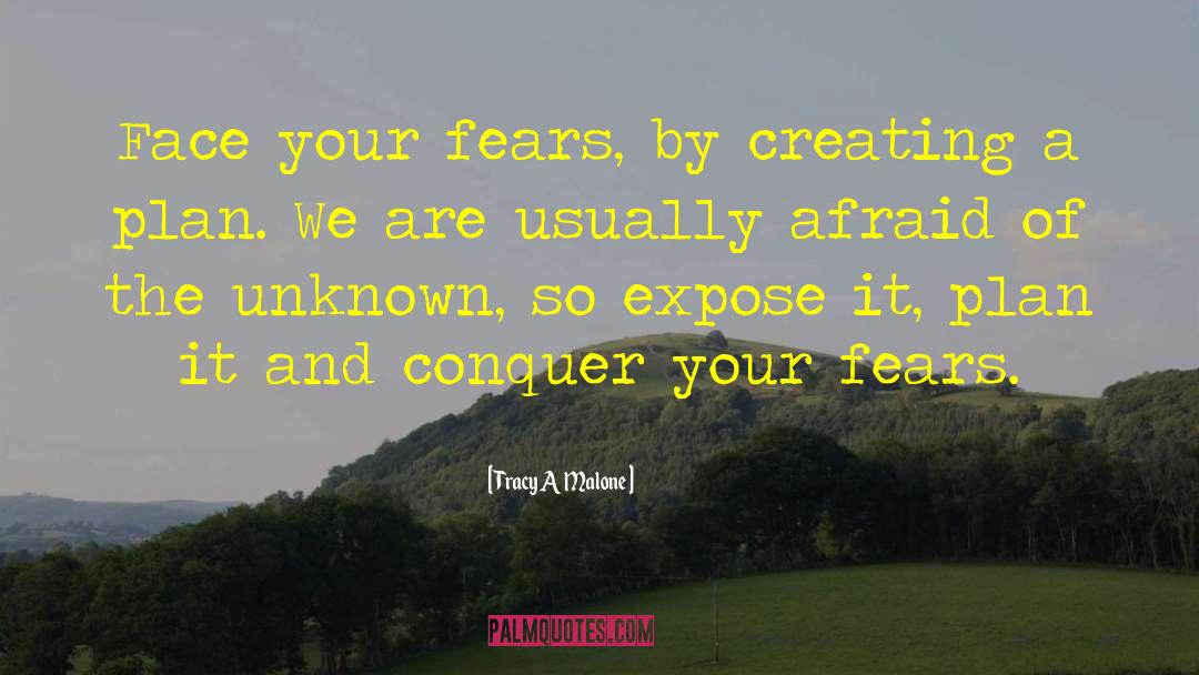 Conquer Your Fears quotes by Tracy A Malone