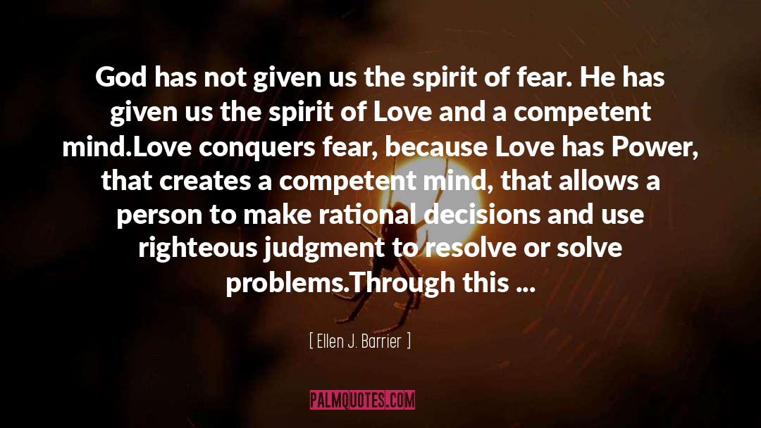 Conquers quotes by Ellen J. Barrier