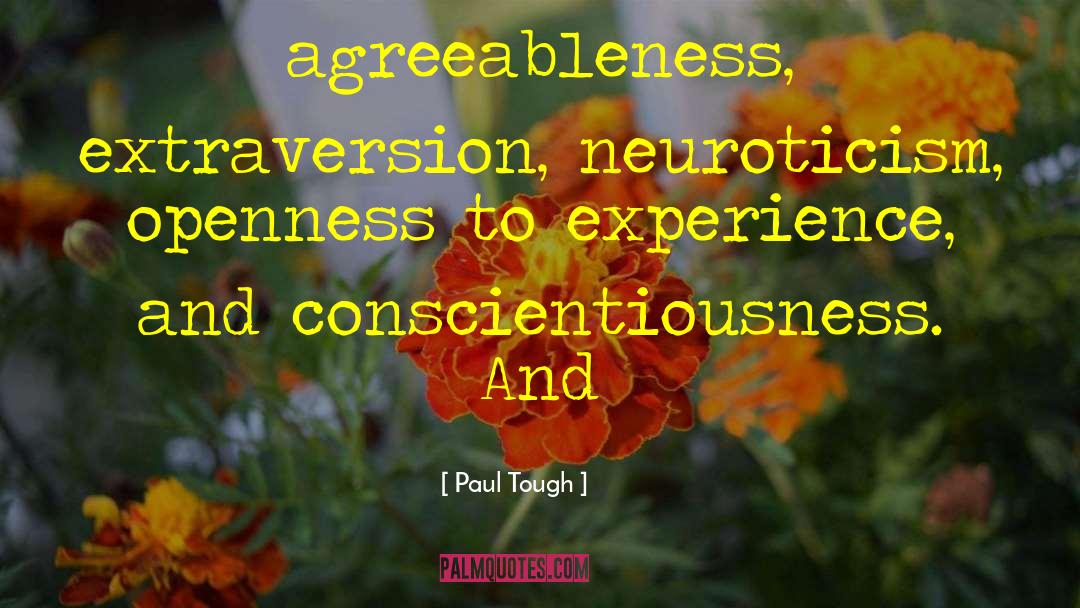 Conscientiousness quotes by Paul Tough