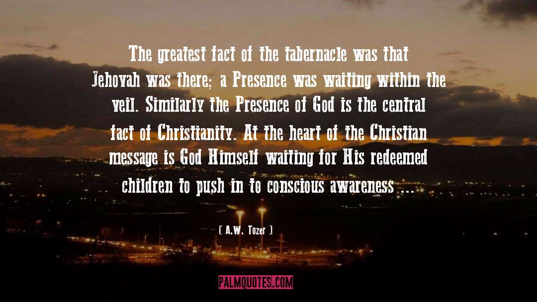 Conscious Awareness quotes by A.W. Tozer