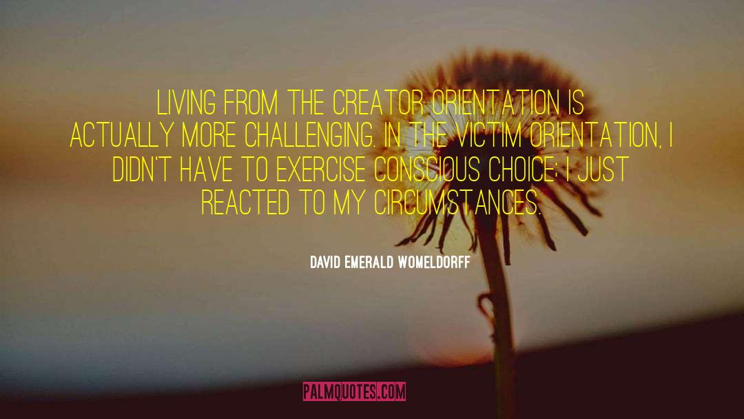 Conscious Choice quotes by David Emerald Womeldorff
