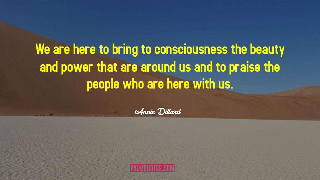 Consciousness Raising quotes by Annie Dillard