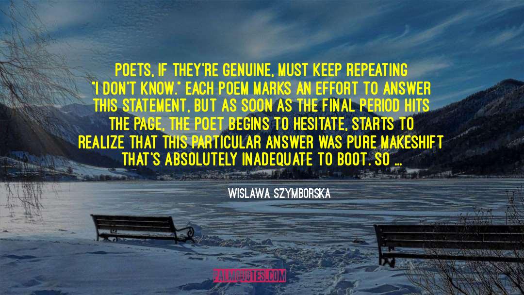 Consecutive quotes by Wislawa Szymborska