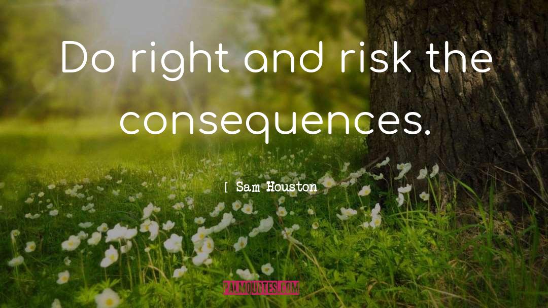 Consequence quotes by Sam Houston