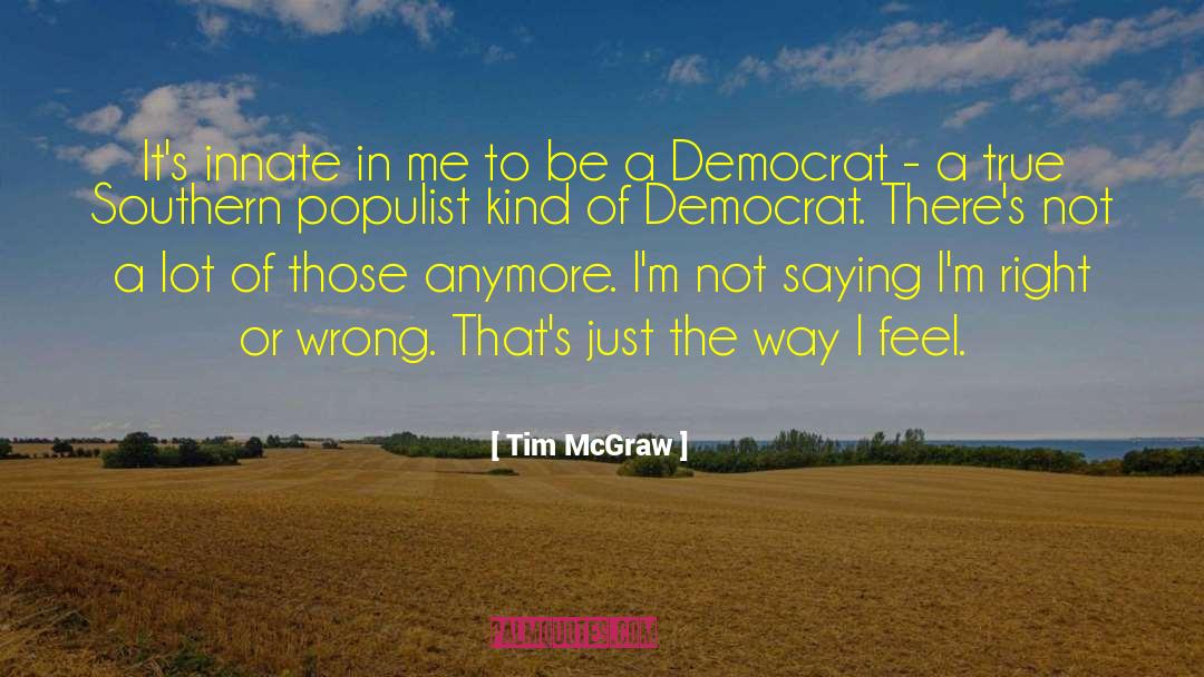 Conservative Democrat quotes by Tim McGraw