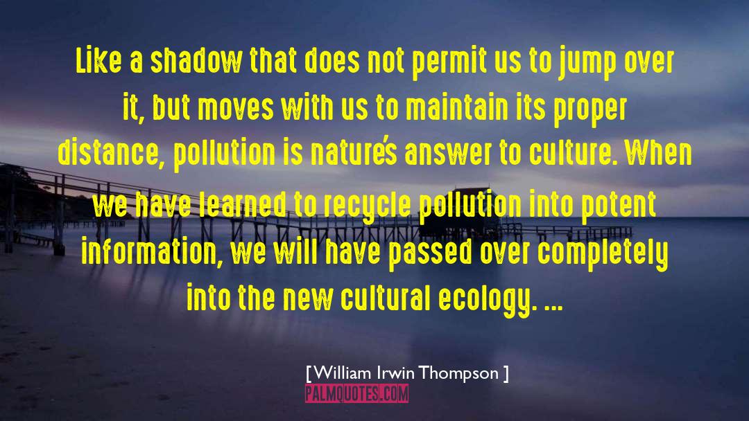 Conserving Environment quotes by William Irwin Thompson