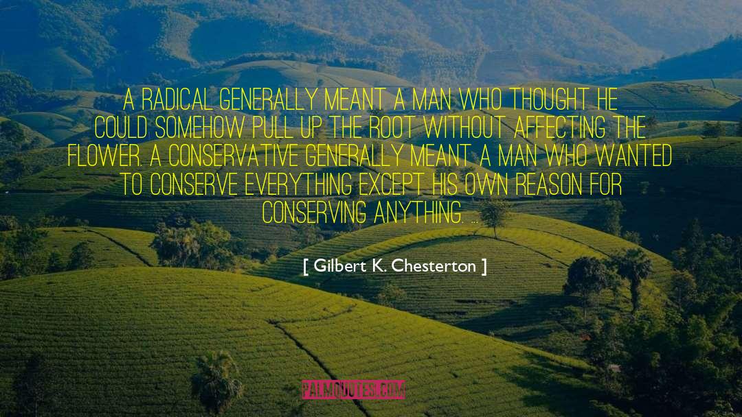 Conserving quotes by Gilbert K. Chesterton