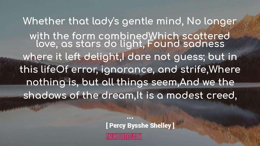 Considers quotes by Percy Bysshe Shelley