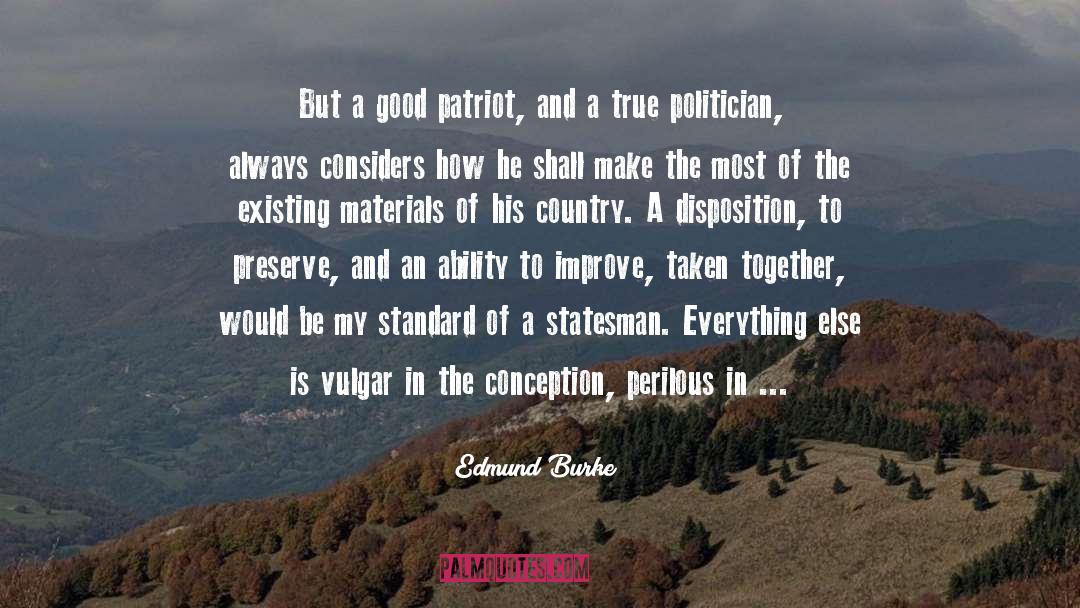 Considers quotes by Edmund Burke