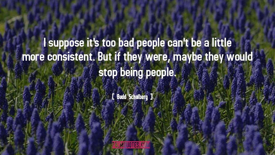 Consistency quotes by Budd Schulberg