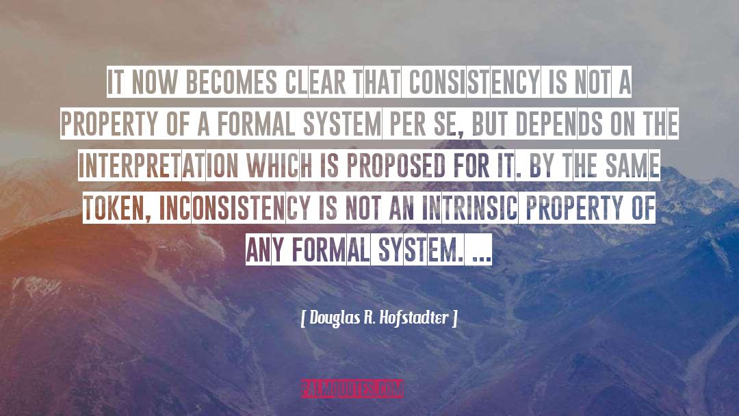 Consistency quotes by Douglas R. Hofstadter