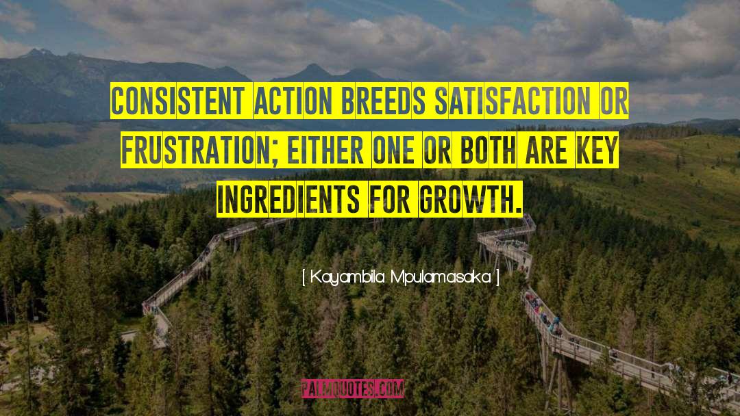 Consistent Action quotes by Kayambila Mpulamasaka