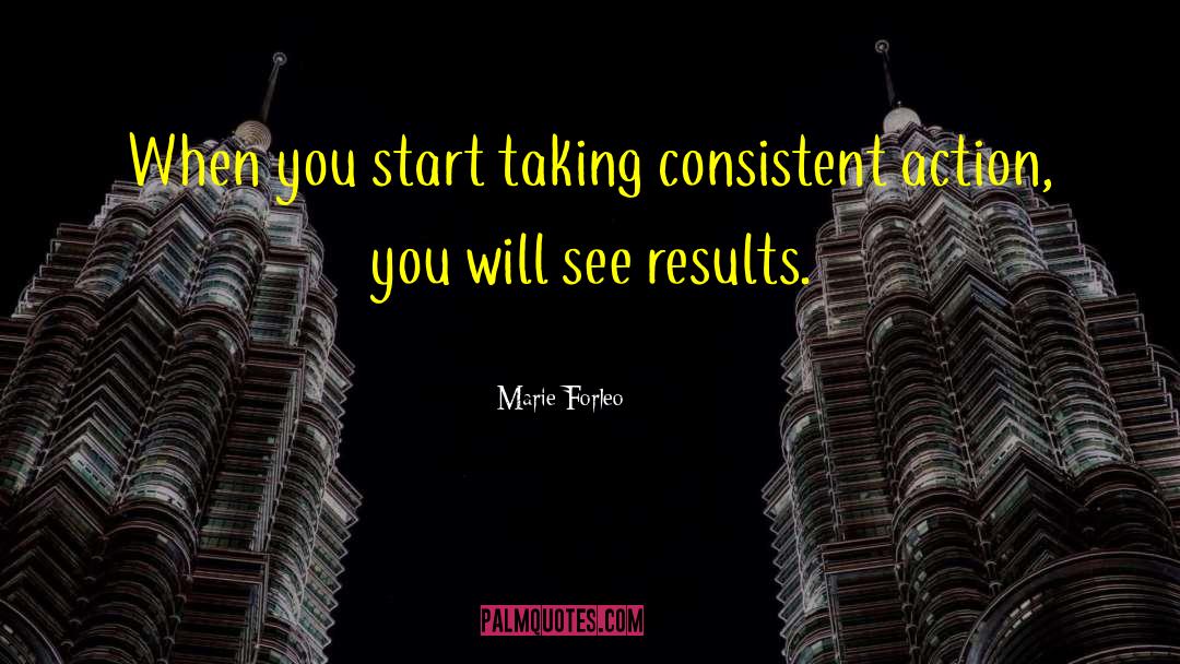 Consistent Action quotes by Marie Forleo