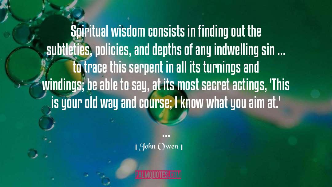 Consists quotes by John Owen