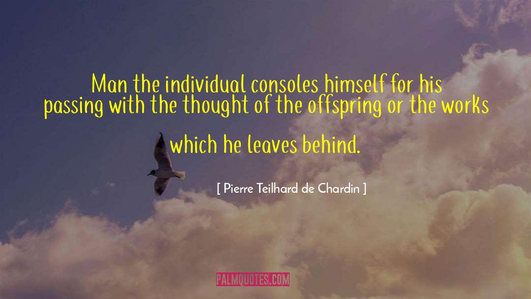 Consoles quotes by Pierre Teilhard De Chardin