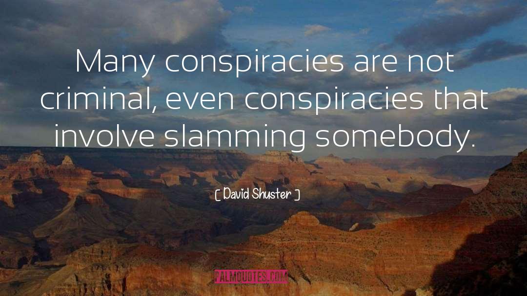 Conspiracies quotes by David Shuster