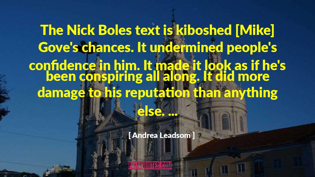 Conspiring quotes by Andrea Leadsom