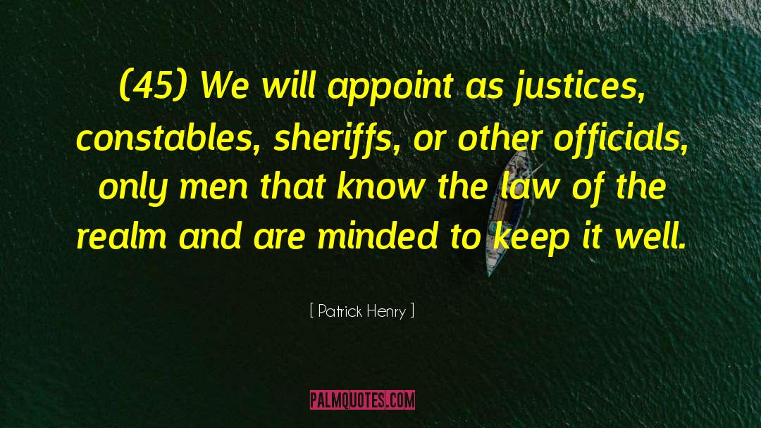 Constables quotes by Patrick Henry