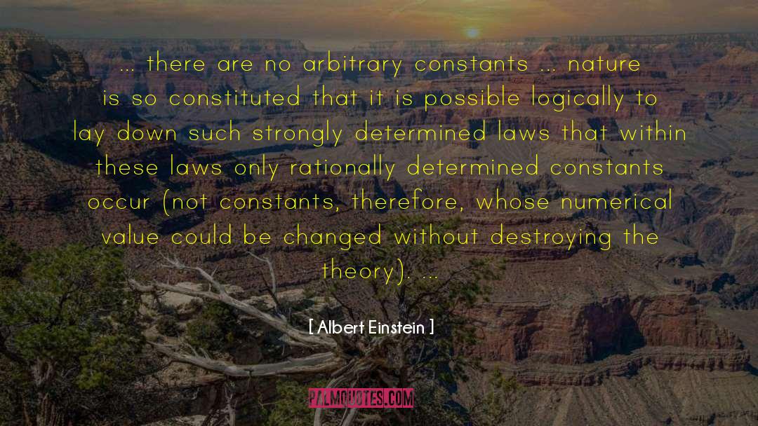 Constants Of Nature quotes by Albert Einstein