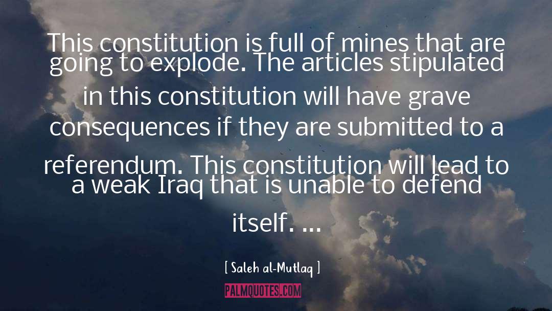 Constitution quotes by Saleh Al-Mutlaq