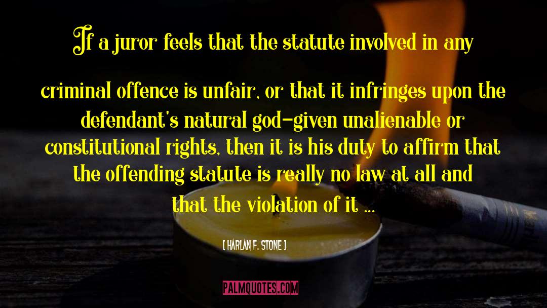 Constitutional Rights quotes by Harlan F. Stone