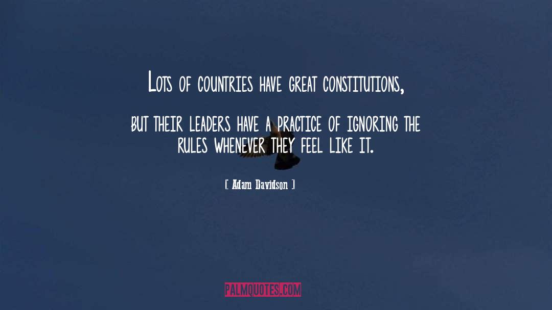 Constitutions quotes by Adam Davidson