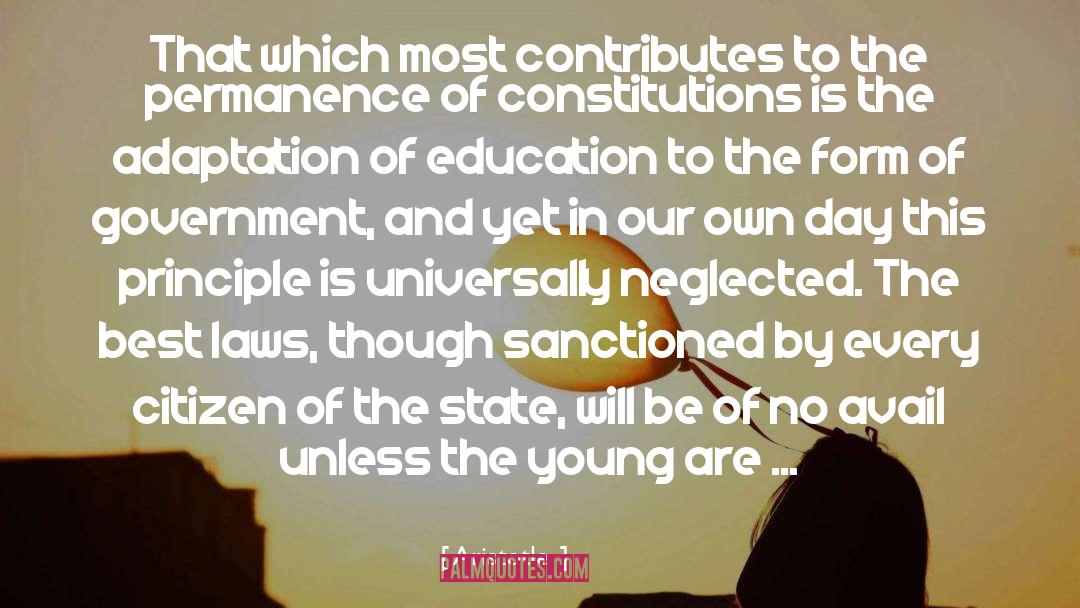 Constitutions quotes by Aristotle.
