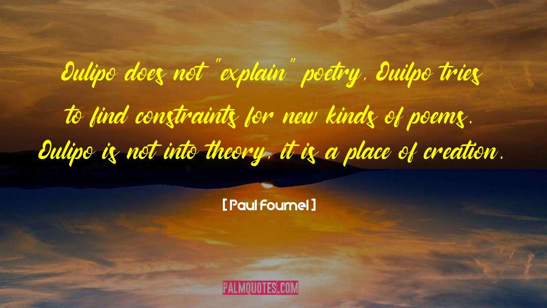 Constraint Poetry quotes by Paul Fournel