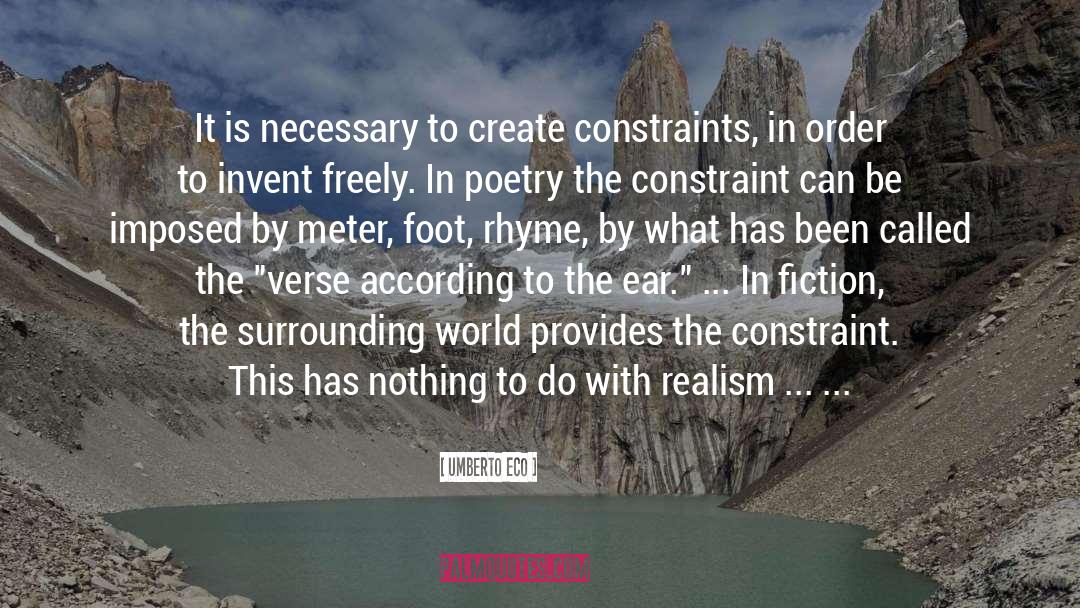 Constraint quotes by Umberto Eco