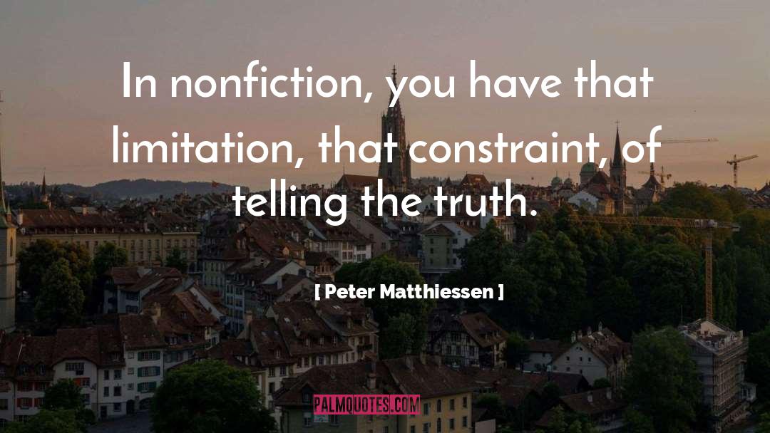 Constraint quotes by Peter Matthiessen