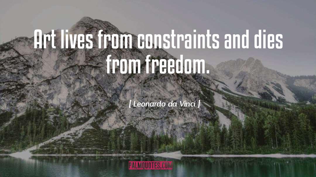 Constraints quotes by Leonardo Da Vinci