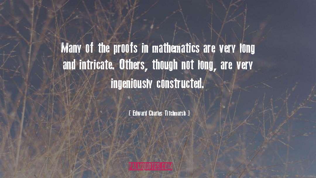 Constructed quotes by Edward Charles Titchmarsh