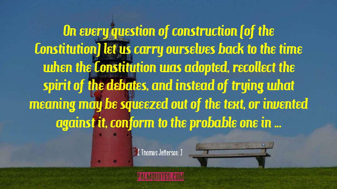 Construction quotes by Thomas Jefferson