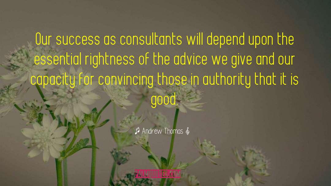 Consultants quotes by Andrew Thomas