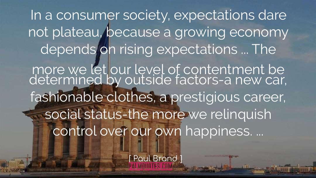 Consumer Society quotes by Paul Brand